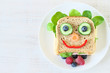 © DIA - Healthy and fun food for kids , happy and funny face sandwich