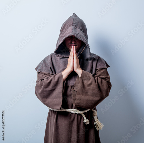 Cuadros en Lienzo Portrait of Young catholic monk