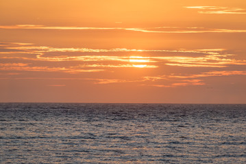 Canvas Print - Beautiful sunset in Mancora Beach - Mancora, Peru