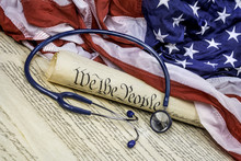 Constitution, Gavel And Stethoscope