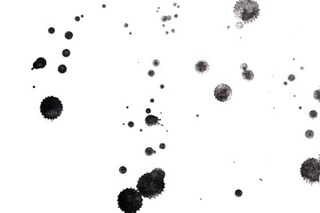 Wall Mural - Abstract black ink splash