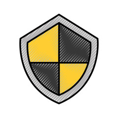 Poster - security shield isolated icon vector illustration design