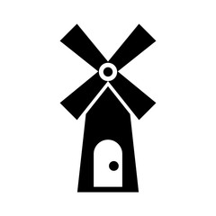 Sticker - farm windmill isolated icon vector illustration design