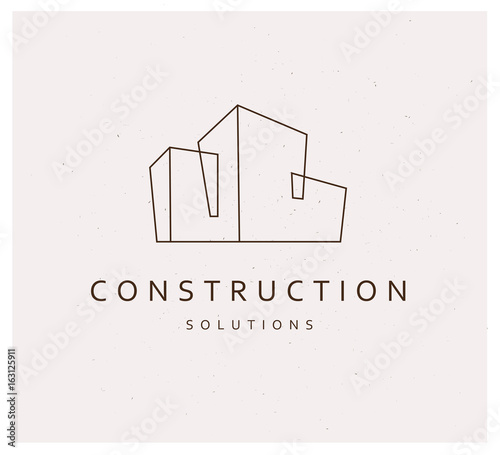 Vector Flat Simple Construction Company And Architect Business Studio Logo Design Template Isolated Buy This Stock Vector And Explore Similar Vectors At Adobe Stock Adobe Stock