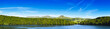Panoramic view of the landscape of Lake Pavin in Auvergne