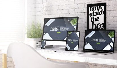 devices collection workplace with digital agency