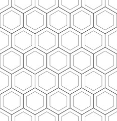 Wall Mural - Abstract geometric hoenycomb seamless pattern vector hexagonal triangular background grid texture
