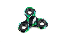 Green Spinner On A White Background