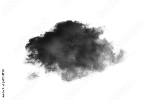 Zdjęcie XXL czarna chmura na białym tle