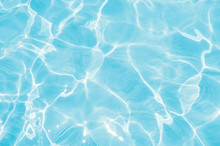Beautiful Ripple Wave And Blue Water Surface In Swimming Pool