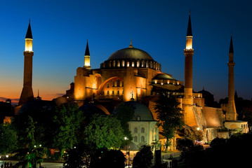 Wall Mural - Illuminated Hagia Sophia