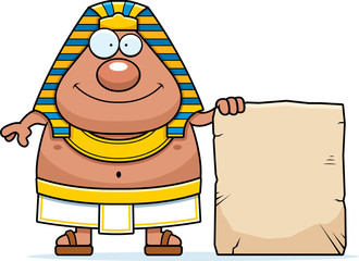 Poster - Cartoon Egyptian Pharaoh Sign