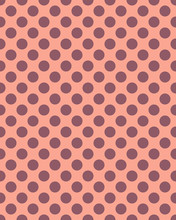 Brown Dots On A Pink Background, Seamless Vector Pattern