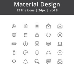 Poster - Material Design UI Line Icons