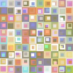 Fototapete - Geometric seamless patterns. A pattern composed of simple geometric shapes. Different colors. Variegated background.