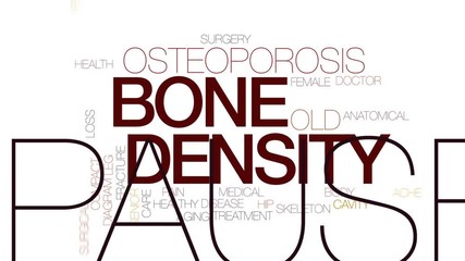 Poster - Bone density animated word cloud, text design animation. Kinetic typography.