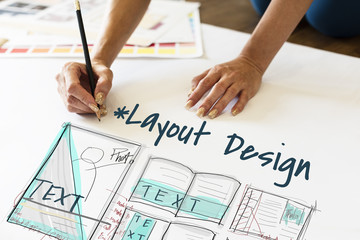 e-book layout design draft graphic