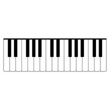 Piano Keys The Black Color Icon .