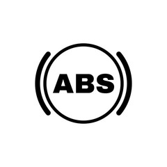 Wall Mural - The abs icon. Brake and car symbol. Flat design. Stock - Vector illustration