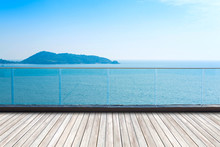 Outdoor Balcony Deck And Beautiful Sea View.