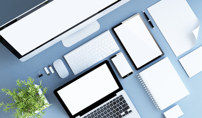 Wall Mural - corporate technology top view