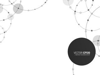 Leinwandbilder - Connected Lines and dots. Network sign. Vector illustration