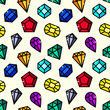 Gems seamless pattern vector illustration
