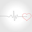 Abstract heart beats cardiogram