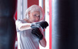 © zinkevych - Close up of boxing elderly lady