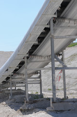 Wall Mural - conveyor belt equipment in a chalk quarry