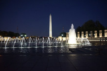 WWII Memorial With Washington Monument