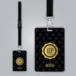 Set of lanyard and badge. Design example vip pass. Template vector illustration.