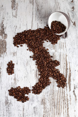  Tazza di chicchi di caffè all'italiana