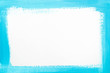 © aga7ta - blue border painted on white paper
