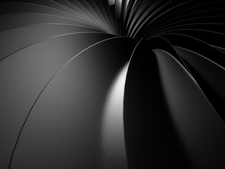 Wall Mural - dark metallic twist spiral tunnel background