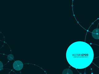 Aufkleber - Connected Lines and dots. Network sign. Vector illustration