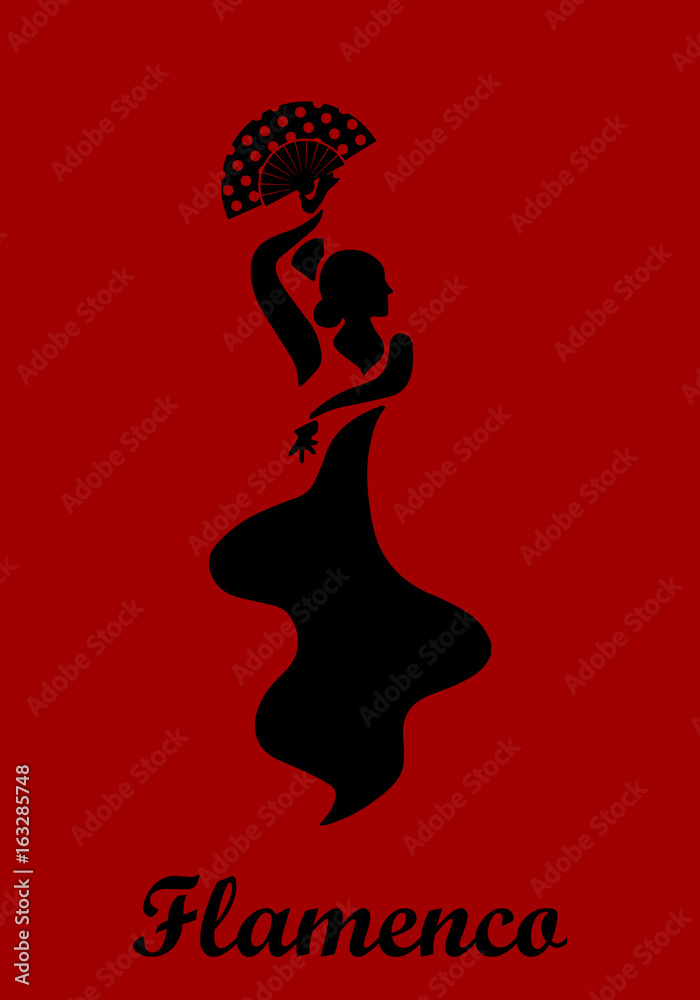  Flamenco woman poster - obrazy, fototapety, plakaty 