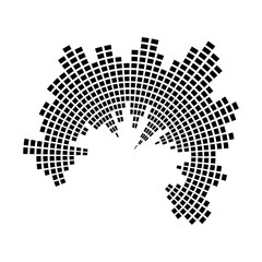 Sticker - equalizer music sound wave circle vector symbol icon design.