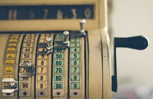 Old Vintage Cash Register Machine 