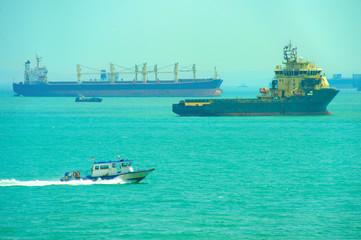 Wall Mural - Singapore shipping tanker