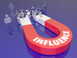 Influence Persuasion Power Magnet People 3d Illustration