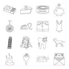 History, Travel, Fashion And Other Web Icon In Outline Style.finance, Crime, Drug Icons In Set Collection.