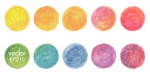 Vector Watercolor Circle Background