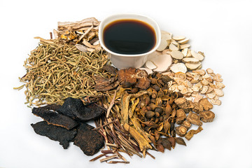 Wall Mural - Chinese Traditional Herbal Medicine and Organic Herbs