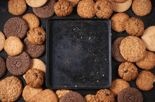 Various Cookies And Baking Pan