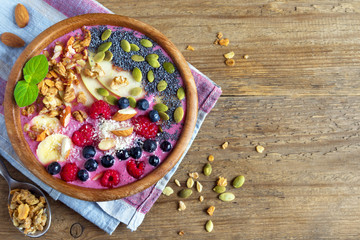 Canvas Print - breakfast smoothie bowl