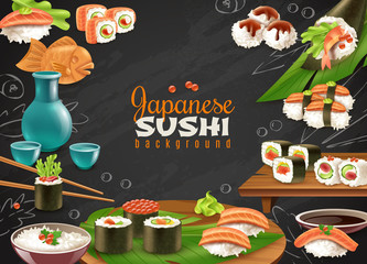 Poster - Japanese Sushi Background