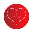 heart pulse cardio cardiology icon. Isolated and flat illustration