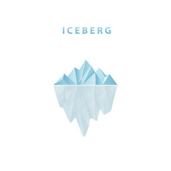 polygonal iceberg in flat style. iceberg icon.