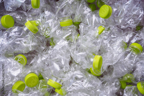Fotografía plastic bottles recycle background concept